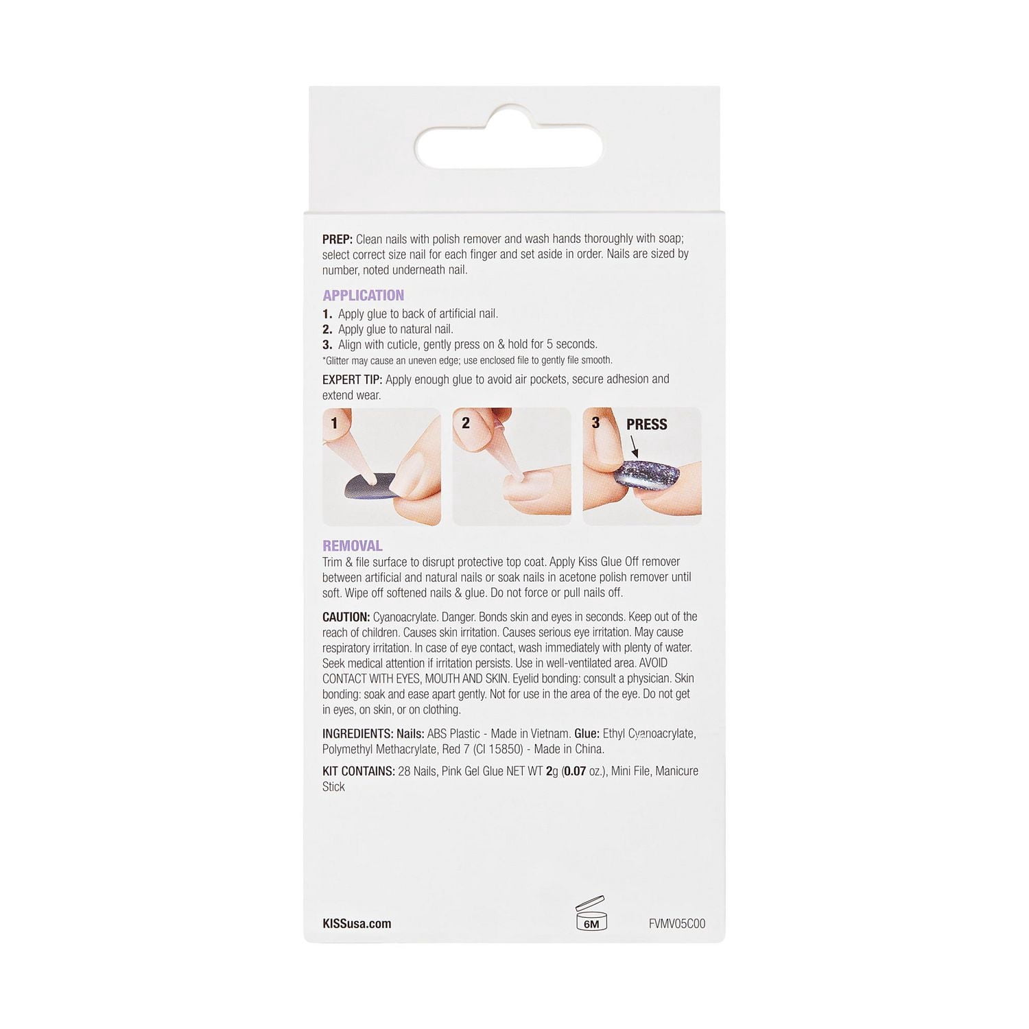KISS Voguish Fantasy - 28 faux ongles, moyens