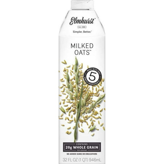 Elmhurst 1925 Barista Edition Oat Milk, Plant-Based, Vegan, 32 Ounce (Pack of 6)