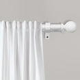thumbnail image 3 of Ridicili 5/8" Telescoping Double Curtain Rods with Reticulated Ball Finials, White, 84"-120", 5/8 Inches Front and 1/2 Inches Back Double Window Drapery Rod, 3 of 6