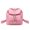 Pink, variant on Women's Pink Quilted PU Backpack, Silver Chain Flap Mini Shoulder Bag for Daily