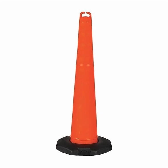 Traffic Cone, Polyethylene, Non-Reflective, 42 in Height, 4.23 lb, Orange