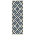 thumbnail image 6 of SAFAVIEH Courtyard Jasper Geometric Bordered Indoor/Outdoor Area Rug, 6'7" x 6'7" Square, Navy/Beige, 6 of 10