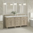 thumbnail image 5 of James Martin Vanities 72" Double Vanity, Bright White w/ 3 CM Eternal Marfil Quartz Top, 5 of 7
