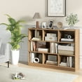thumbnail image 2 of Patiojoy Wood Storage Cube Bookcase 3 Tier 8 Cube Open Shelf Storage Cabinet with Anti-Toppling Devices Multipurpose Bookshelf Natural, 2 of 9