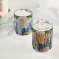 thumbnail image 2 of Yayeee 4 Pack Qtip Holder Bathroom Cotton Swab Canister with Lid Clear Dispenser Set, Seaside Boat, 2 of 6