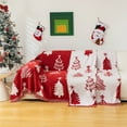 thumbnail image 6 of Chair Christmas Couch Cover,Sectional Sofa Covers Sofa Slipcover,Boho Sofa Covers for 3 Cushion Couch Washable,Chenille Sofa Slipcover for Pets,Loveseat Sectional Couch Throw Blankets with Tassels, 6 of 7