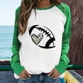 thumbnail image 2 of Midsumdr Fall Clothes for Women 2025 Fashion Lightweight Round Neck Long Sleeve Sweatshirt Rugby Football Printing Casual Spliced T-shirt, 2 of 4