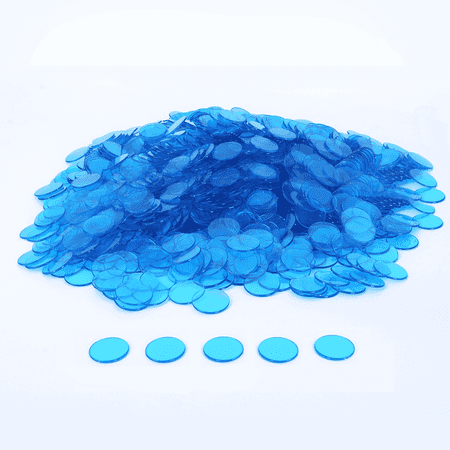 GSE Blue Bingo Chips  1 000 Pieces 3/4-Inch High-Contrast Transparent Counting Chips for Bingo Games  Parties price history on PriceWatchPro