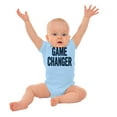 thumbnail image 3 of Game Changer First Time Parents Funny Romper Boys or Girls Infant Baby Brisco Brands 18M, 3 of 6