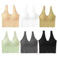 thumbnail image 4 of Guardurnaity Sujetador deportivo sin costuras, suave y elástico para mujer. Ropa interior femenina ligera y cómoda. Ropa interior Blanco, 4 of 6