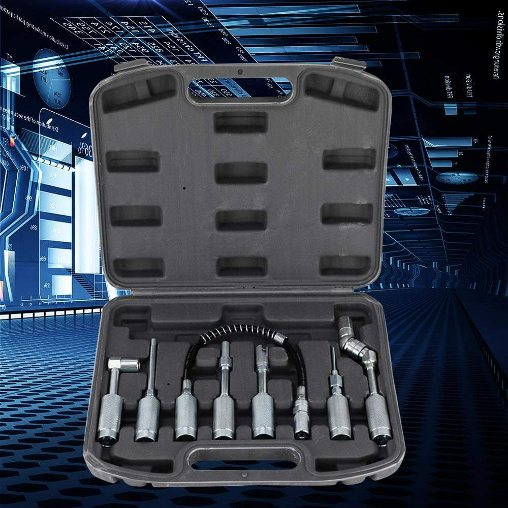LYUMO 7PCS Replacement Grease Gun Adapter Fitting Lubrication Accessory