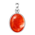 thumbnail image 2 of 925 Sterling Silver Women Jewelry Natural Sponge Coral Pendant, 2 of 8