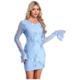 thumbnail image 3 of Moggemol Robes de Soirée pour Femmes Robes de Cocktail Réunion Dos Nu Floral Mini Fête Fête d'Anniversaire Bleu G, 3 of 6