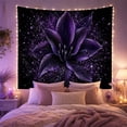 thumbnail image 2 of Lily Flower Deep With Rich Purple Hues, Mystical Fantasy for Space Lovers, Galaxy Room Decor Room Accent, Mother's Day Gift, Tapestry Wall Hanging for Bedroom and Dorm, 2 of 7
