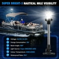 thumbnail image 4 of 12 Inch Stern Light Bimini Top Anchor Light, LED Pontoon Navigation Lights Waterproof IP67, 3 NM Visibility White Fold Down Rear Boat Lights for Jon Boat, Small Boats, Fishing Boats (12~24V), 4 of 13