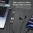 thumbnail image 5 of USB C Male to Two USB-C Female Splitter Hub for Type-C Charger Cable, 5 of 8