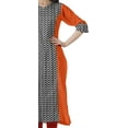 thumbnail image 3 of Moomaya V Neck Straight Tunic For Women Roll Up Sleeve Printed Cotton Kurta, 3 of 6