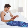 thumbnail image 5 of Hirioo Multiplication Table for Men's PJ Pajama Pants Sleep Pants Men's Home Trousers with Pockets,S-3XL-Small, 5 of 6
