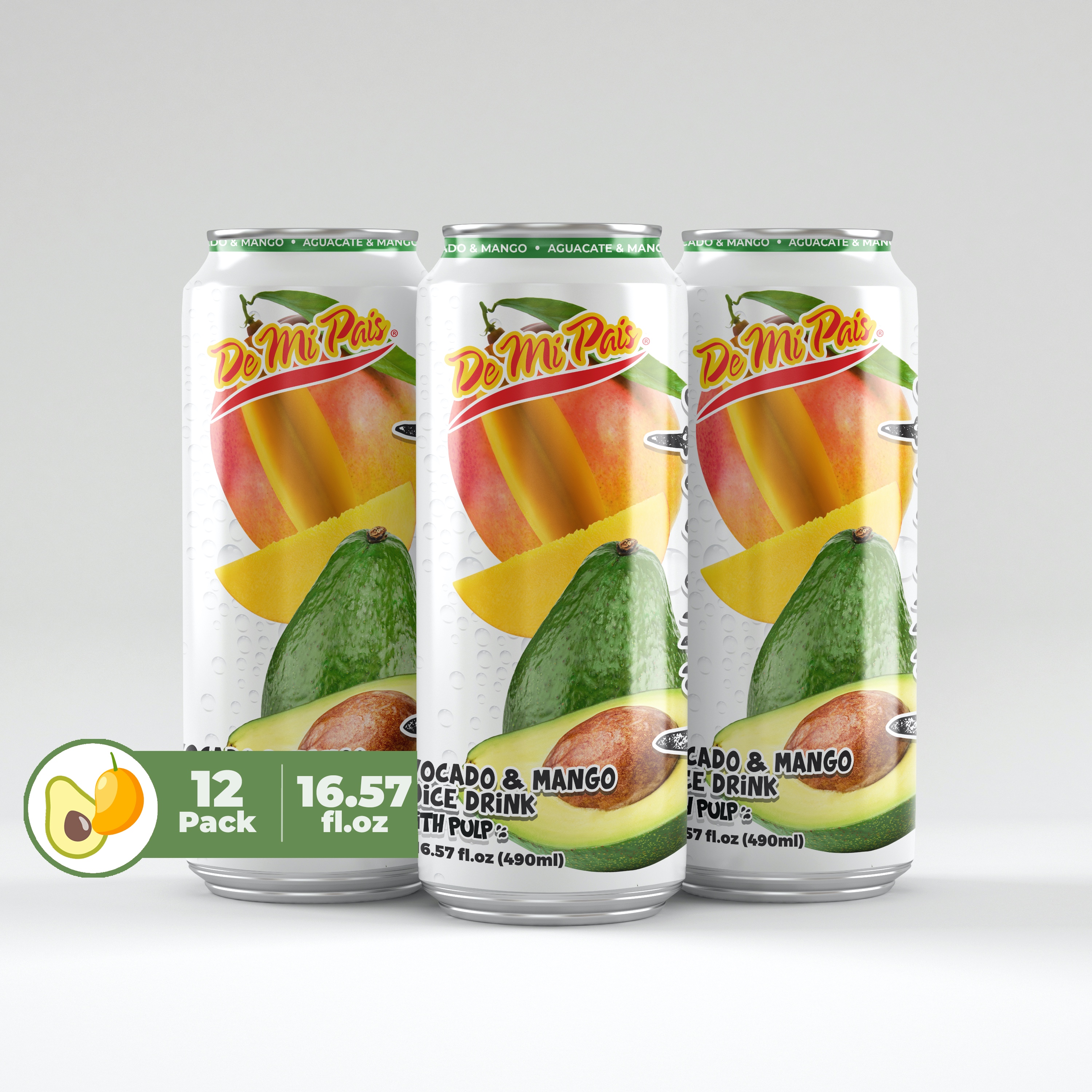 De Mi Pais Canned Avocado with Mango Fruit Juice 12PACK