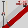 thumbnail image 2 of PRISP Street Hockey Stick with Wood Shaft and Fused Plastic Blade - 48" Right Handed - Made in Canada, 2 of 6