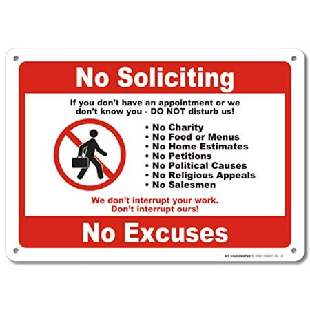 Moose Warning Sign - No Soliciting No Excuses Warning Sign - Avoid Solicitors - Do Not Disturb - 10