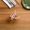 thumbnail image 3 of KALLORY Reindeer Christmas Napkin Rings Rose Gold Metal Festive Dinner Table Decor, 3 of 10