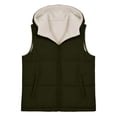 thumbnail image 4 of LUVDA Hooded Puffer Vest for Women - Sherpa Lined Sleeveless Warm Jacket with Zipper and Pockets for Casual Fall Winter Layering, 4 of 6