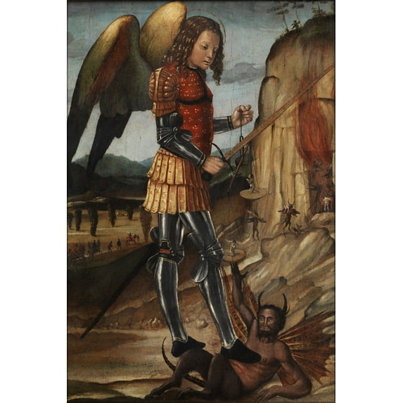 24"x36" Gallery Poster, Riccardo Quartararo Der Erzengel Michael 1506