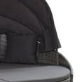 thumbnail image 5 of vidaXL Outdoor Lounge Bed with Canopy Poly Rattan Grey, 5 of 5