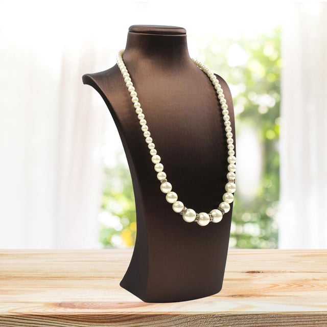 Necklace Holder Jewelry Display Rack Bust Stand Three-Dimensional Display Jewelry for Necklace Chains Special and Practical - Gold 17x33.5cm