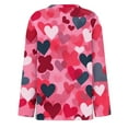 thumbnail image 4 of Garbnen Valentine Tops for Women Love Heart Print Crew Neck Long Sleeve Shirts Women Fashion Spring Summer Holiday Blouses for Women, 4 of 5