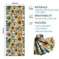 thumbnail image 2 of White Blue Sunflower Pattern Hot Yoga Mat Towel Non Slip for Hot Yoga - Quick-Drying Yoga Mat Cover with 4 Corner Pockets with Travel Bag - Hot Yoga Towel Non Slip Grip Moisture Wicking Sweat 70"x26", 2 of 6