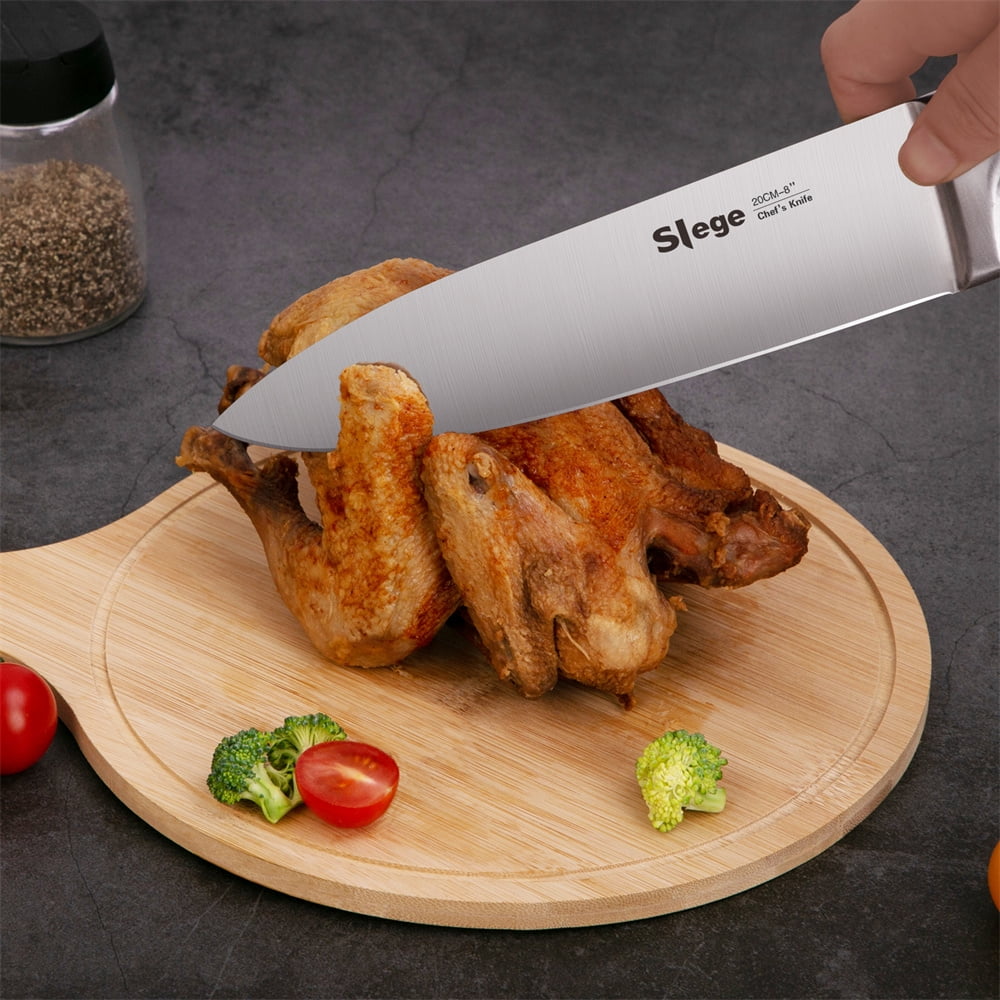 Sledge 15pc Pro Grey Marble Handle Knife Block Set Kitchen Chef Sharpener  Steel