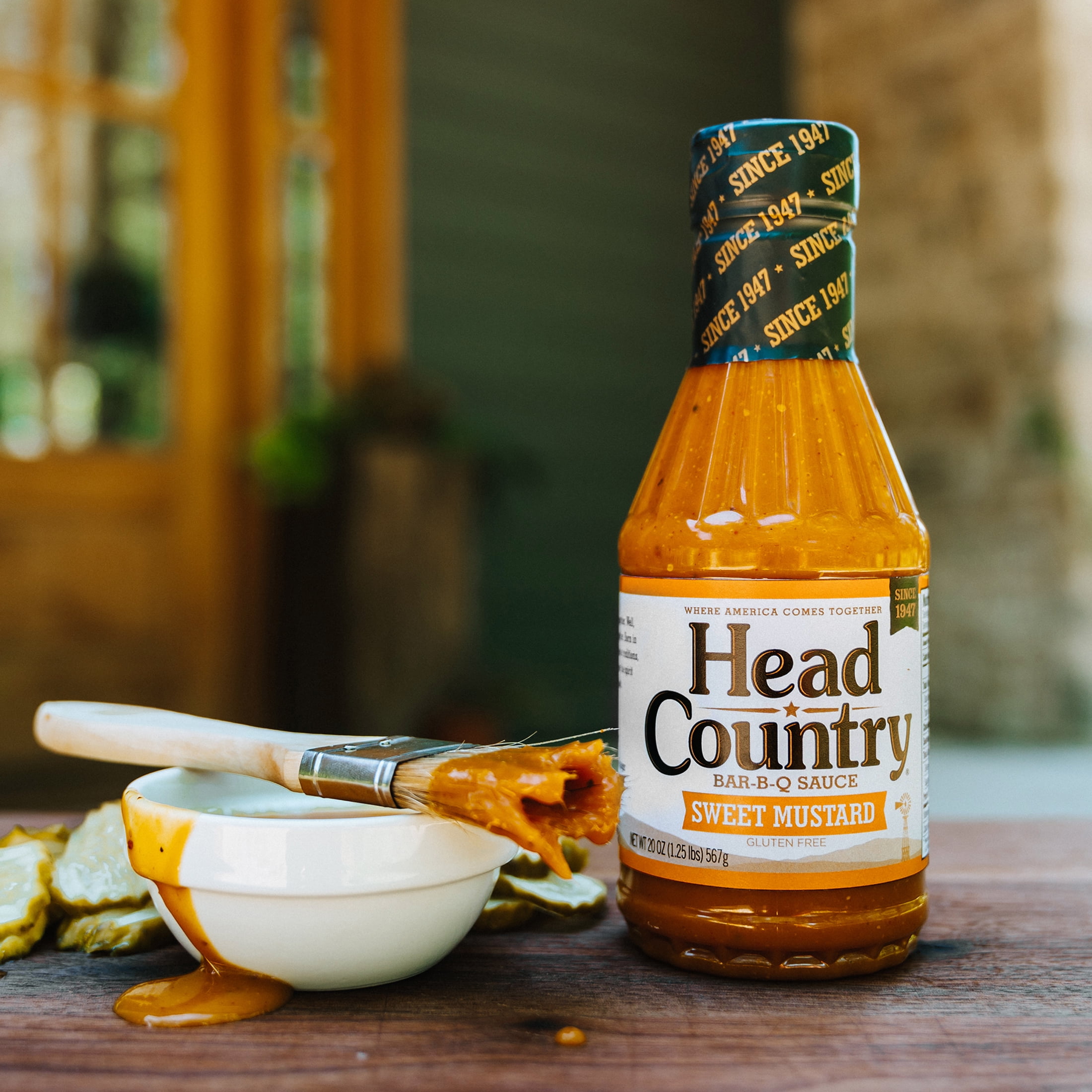 Head Country Bar-B-Q Sweet Mustard Sauce, Gluten Free, 20 Ounce, Pack of 1