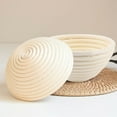 thumbnail image 2 of Round Shape Handmade Bread Basket Craft Rattan Basket Bread Basket Baking Tool(16*16*6cm), 2 of 9