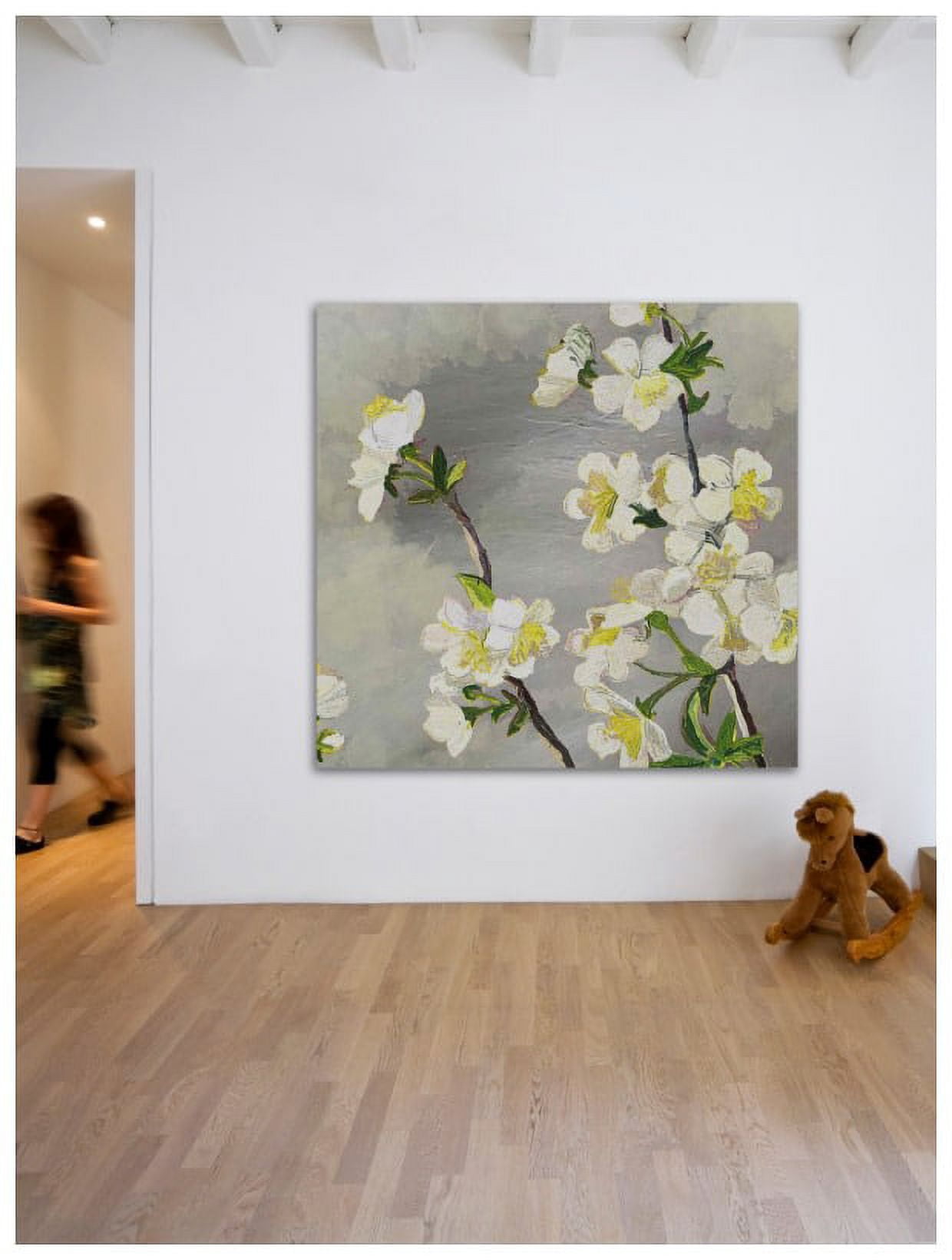 Marmont Hill "Silver Background" Painting Print on Canvas
