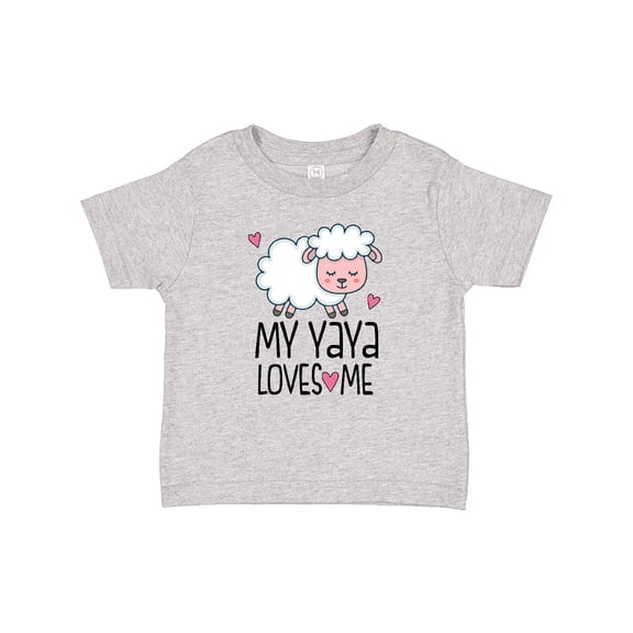 Inktastic My Yaya Loves Me Baby Grandchild Lamb Girls Baby T-Shirt
