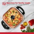 thumbnail image 5 of Holstein Housewares 12-Inch Electric Skillet with Non-Stick Coating, Glass Lid, and Removable Probe, Copper and Black, 5 of 8