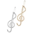 thumbnail image 2 of SHISUYAN Elegant Music Note Hair Clips with Sparkling Rhinestones for Various Occasions 2pcs, 2 of 7