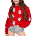 thumbnail image 4 of VOUZZA Boys Halloween Hoodie Ghost Graphic Long Sleeve Loose Pullover Top with Pocket, 4 of 4