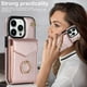 thumbnail image 2 of Desiderio Funda de cuero tipo billetera con tarjetero compatible con funda de teléfono móvil, dorada, 2 of 5