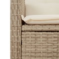 thumbnail image 3 of vidaXL 5 Piece Garden Dining Set with Cushions Beige Poly Rattan, 3 of 5