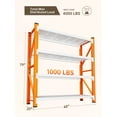 thumbnail image 2 of CXUZCZ 4-Tier Garage Storage Shelves,79"H Heavy Duty Garage Shelving Unit,Adjustable Industrial Metal Shelf System,4,500lbs Capacity,Tool Organizer for Garage,Workshop,60"W x 20"D x 79"H,Orange&White, 2 of 8