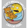 thumbnail image 2 of Men's The Simpsons Ralph and His Cat Long Sleeve Shirt Athletic Heather Small, 2 of 4
