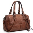 thumbnail image 1 of Bolso Dasein de piel vegana suave para mujer, color café, 1 of 6