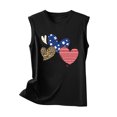 thumbnail image 3 of Qiopertar Blouse Sans Manches Imprimée Mode Décontractée pour Femmes Col Rond Sexy Pull-Over Slim Offres de la Semaine Liquidation à Moins de 5$ jusqu'à 90 % de Réduction, 3 of 4