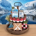 thumbnail image 4 of Decoración Con Bandeja Escalonada Con Temática Deportiva Conjunto Para Navegar En Lago Helado Mini Círculo De Natación Decoración De Madera Escalonada Con Estilo Deportivo Adornos Para Mesa Del Hoga, 4 of 8