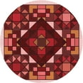 thumbnail image 1 of Ahgly Company Machine Washable Indoor Round Transitional Crimson Red Area Rugs, 5' Round, 1 of 7