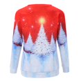 thumbnail image 3 of Pull de Noël pour Femmes à Manches Longues Fermeture Blouse Imprimée Graphique Mode Chandail en Molleton Mi-Long Veste Col Rond Cardigan d'Hiver Chandail à Capuchon Doux, 3 of 7
