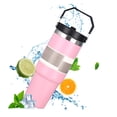 thumbnail image 4 of Botella de agua portátil de acero inoxidable aislada con asa, gran capacidad, multicolor, vaso térmico sellado al vacío para bebidas calientes y frías, 4 of 8